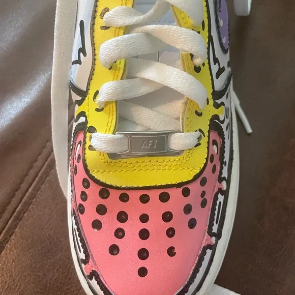 Nike Multicolor Graphic Sneakers Air Force 1 - CUSTOM PAINTING - Picture 7 of 9